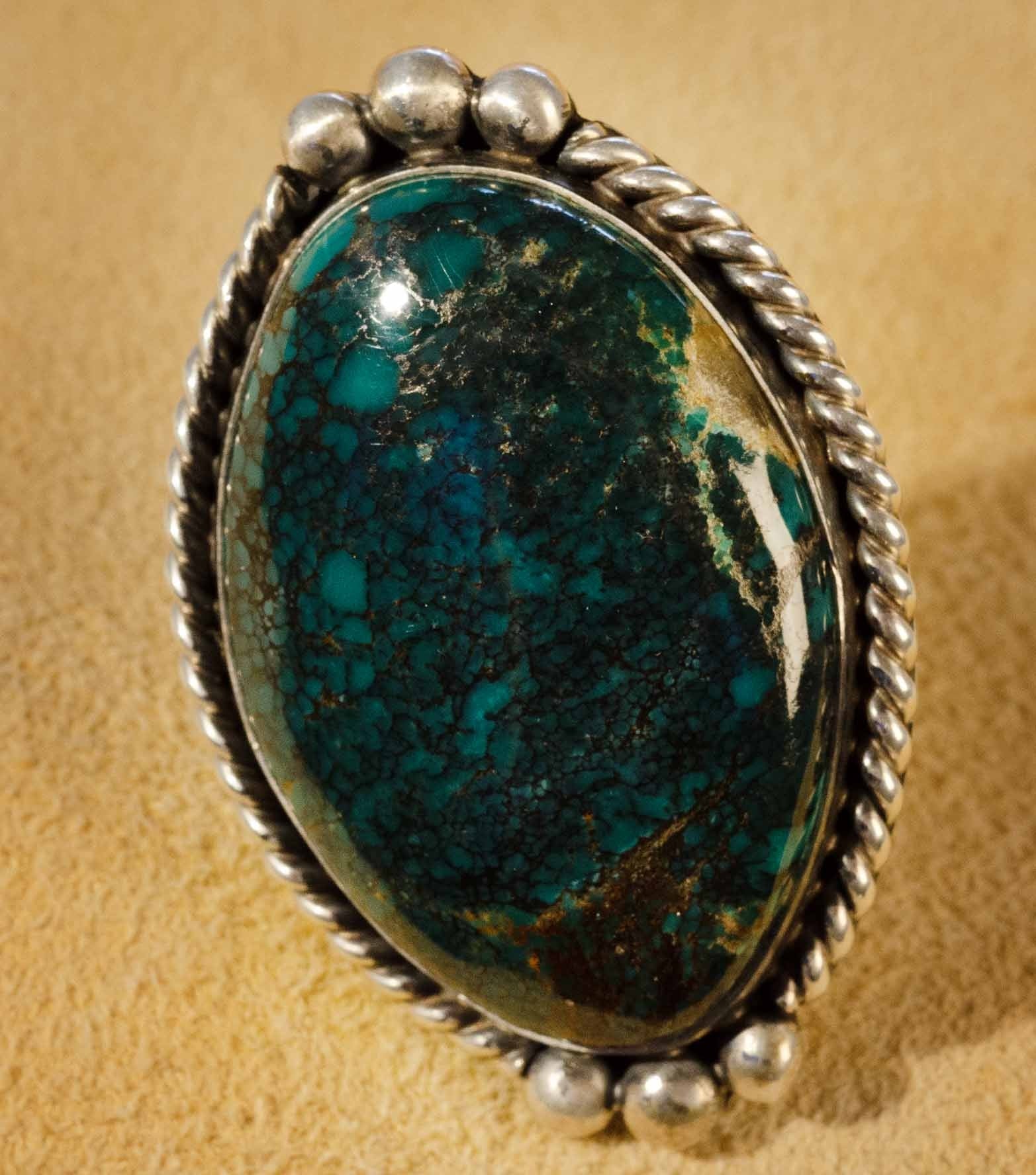 Albert Lee Turquoise and Silver Ring